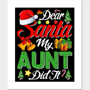 Dear Santa My Aunt Did It Funny Posters and Art